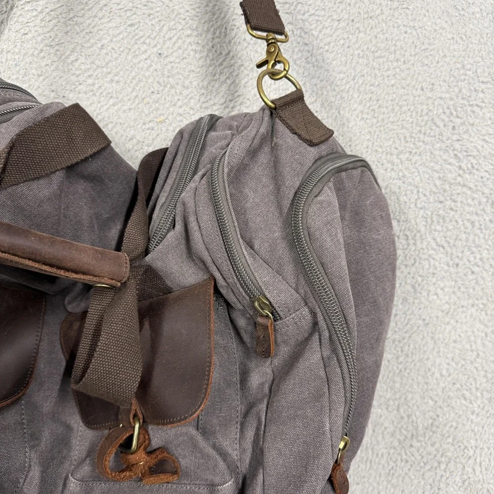 Kemy's Gray Canvas Duffel Bag Mens 20